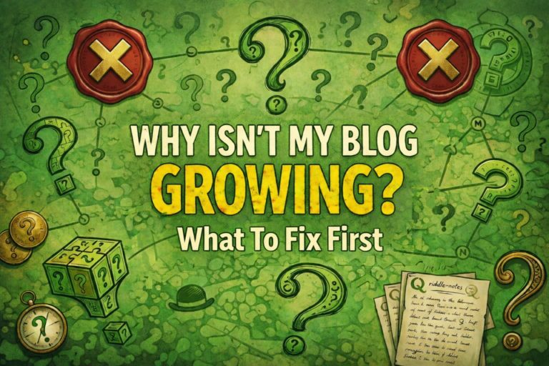 why is my blog not growing featured image with question marks and fix first concept